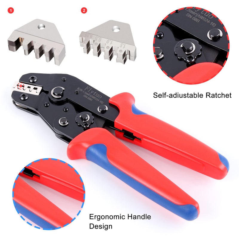 Flytuo Wire Crimping Tool for AWG24-16 (0.25-1.5mmÂ²) and Terminal Crimping Tool Works for Dupont Wire EPS,SATA,PINS MOLEX,JST Terminals - Image 3